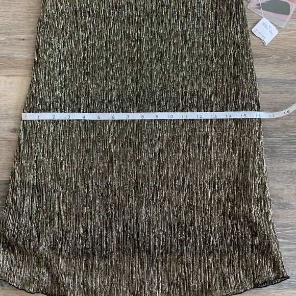 Forever21 Love21 mini dress sleeveless gold sz small - Picture 14 of 16